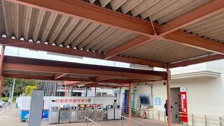 上り線を利用したのですが、工事中でした。