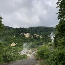 混浴湯は左手奥です。撮影禁止。煙がいい感じ。