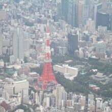 上空から見た東京タワー