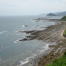 道の駅フェニックス近くから見た鬼の洗濯板