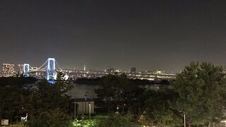 夜景にレインボーブリッジ