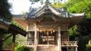 薄～いピンク色の社殿でした。