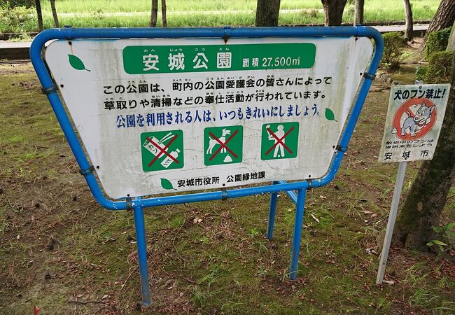 安城市役所に隣接する公園