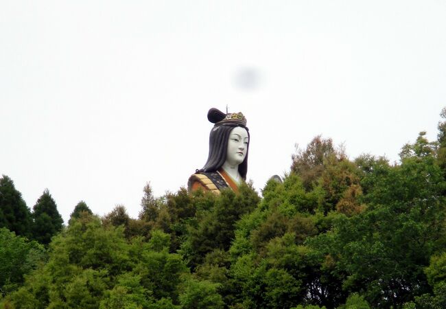 内山公園の小さい般若姫像で我慢です。