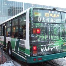 層雲峡へ行くのも普通の路線バスでした