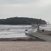 潮が満ちていてほとんど海の中