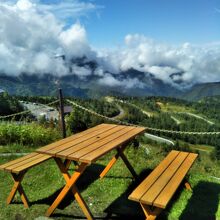 横手山スカイレーターとスカイリフトから