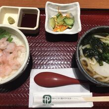 甘えび小丼とうどん