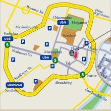 ミュンヘンのホフブロイハウス周辺Map