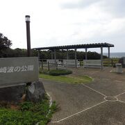 海にに向かって広がっている公園