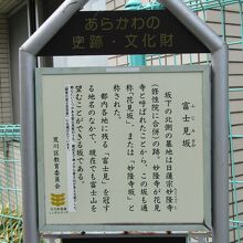 富士見坂の説明板