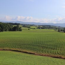 十勝連峰が見れ、前の丘の風景も気持ちいいです