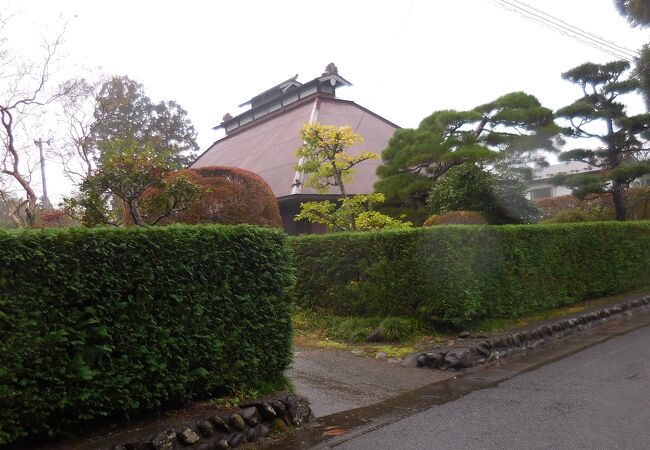 木立の中に佇む重伝建の建物群