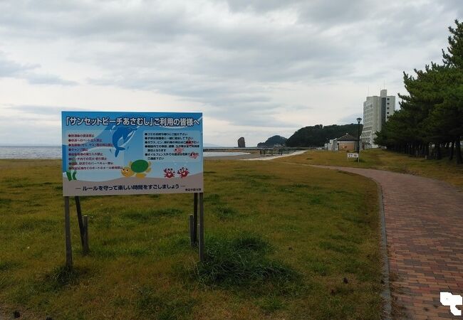 浅虫温泉にある海水浴場