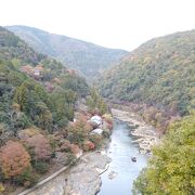 嵐山公園展望台を利用して渓谷美