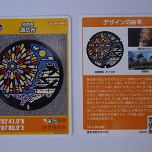 諏訪市のマンホールカード