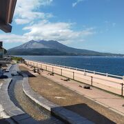 足湯がある道の駅。桜島ドライブの途中立ち寄りに良し