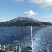 桜島と鹿児島を結ぶフェリー