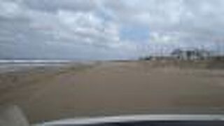 千里浜なぎさドライブウェイ を車で走りました