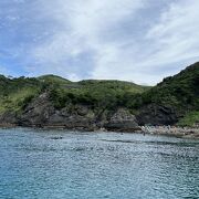 海からしか行けない海水浴場