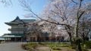 柳が崎湖畔公園入口にある桜回廊