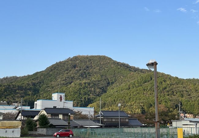 遠くからも山の上に見えました