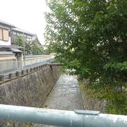 北野天満宮から上流は紙屋川