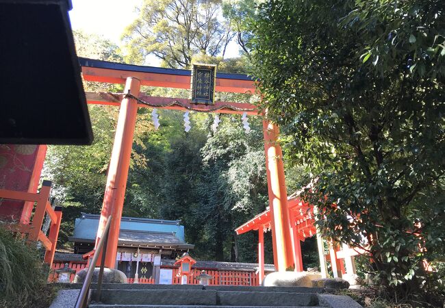 嵐山モンキーパークに登り口にある神社
