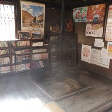 湯野上温泉駅構内の囲炉裏です。