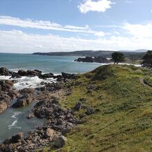 大須賀海岸の海岸線を一望