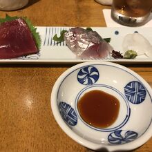 まぐろ、あじ、まだこの刺身