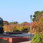 琵琶湖の側の公園