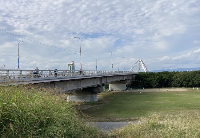 淀川にかかる長い橋です