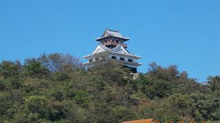 城山公園(川之江城址)　朝の冷え込みで天守閣がくっきりと！！