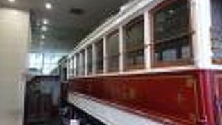 ビルの中に市電が！