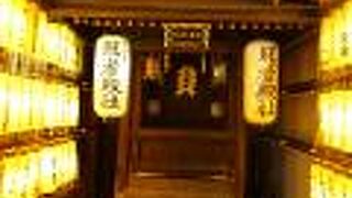 数多くの提灯の明かりで幻想的な光景となっていました