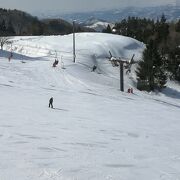 樹氷を見ながらのスキー