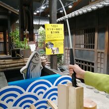 カツオ1本釣り重さ体験