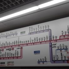 渋谷駅券売機にて。路線図。