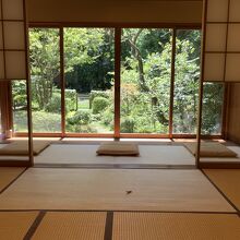 和室から庭を望む