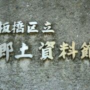 板橋区立郷土資料館は、高島平地区の西側にあり、赤塚溜池公園の一角にあります。