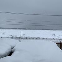 2階の部屋からの眺望。流氷も見えます