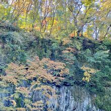 柱状節理と紅葉