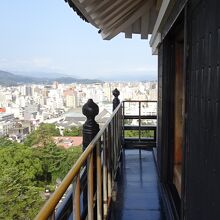 天守からの高知市内の眺望は良かったです。
