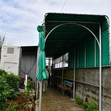 アブチラガマの入口／これ以降は撮影禁止