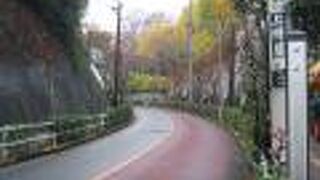 上中里改札から本郷通りに向かう坂道です