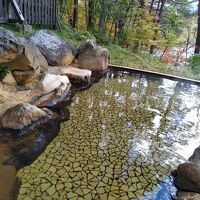 透明になってしまった露天風呂のお湯