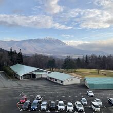 部屋から岩手山が見えます。