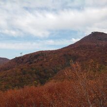 ロープウェイから眺める蔵王連山の紅葉