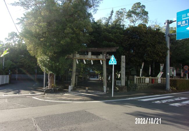 この大井神社があるあたりが島田宿の西端です。